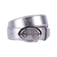 Ledergürtel A213-111 silber 75cm