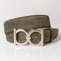 Ledergürtel A590-028-1 olive 85cm