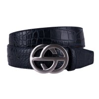 Ledergürtel A022-062 navy 110cm