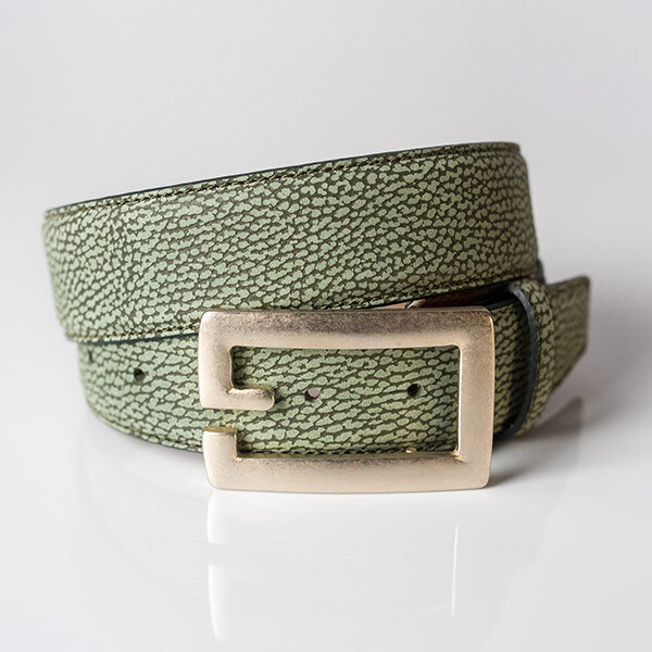 Ledergürtel A217-028 khaki 95cm