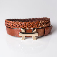 Flechtgürtel A234-004 cognac 85cm