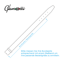 Ledergürtel A310-041 arancio 90cm