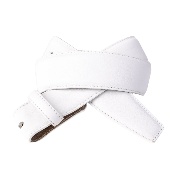 Ledergürtel A311-011 bianco 100cm