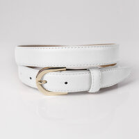 Ledergürtel A312-011 bianco 90cm
