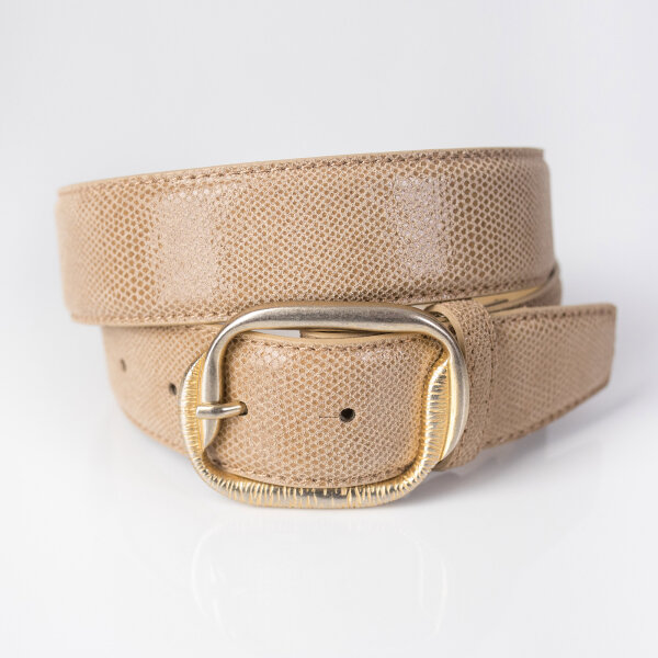 Ledergürtel A315-012 beige 85cm
