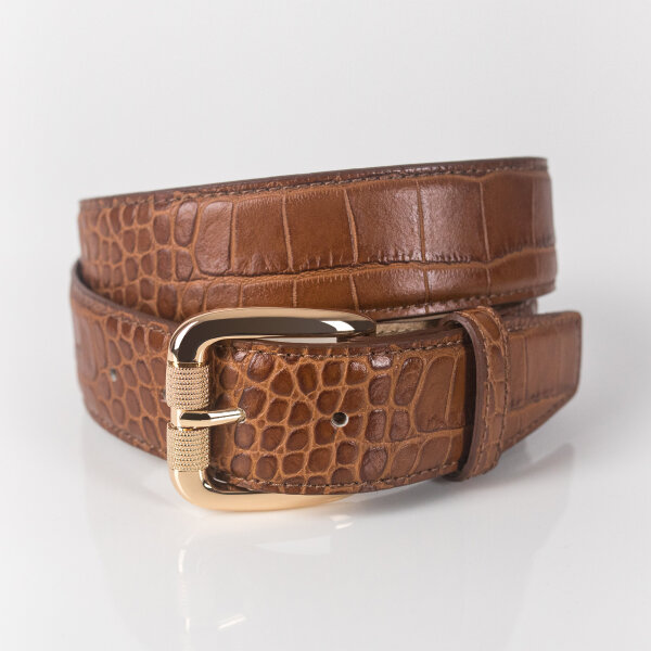 Ledergürtel A022-004 cognac 100cm