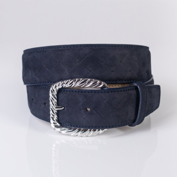 Ledergürtel A317-062 navy 95cm