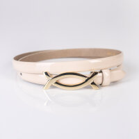 Ledergürtel A324-012 beige 90cm