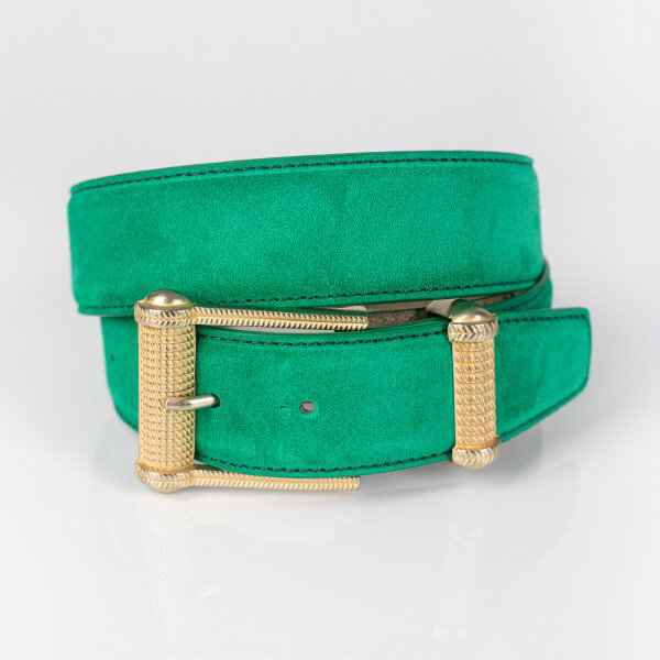 Ledergürtel A326-029 verde 90cm
