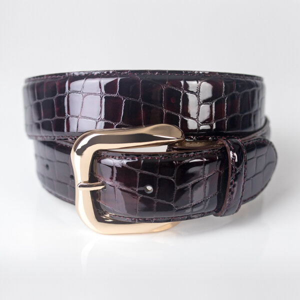 Ledergürtel A336-115 bordeaux 80cm