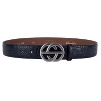 Ledergürtel A022-062 navy 85cm